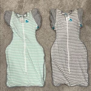 Love to Dream Swaddle Up Transition Bag Bundle Sleep Sacks Green and Gray